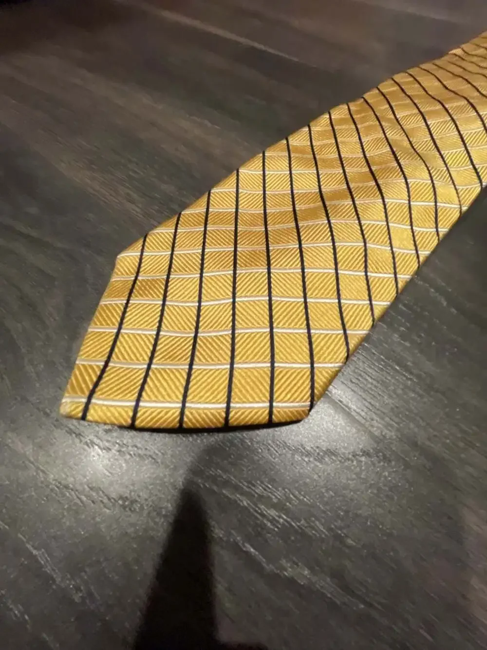 Faconnable Yellow Silk Necktie Lot (Two Ties)
